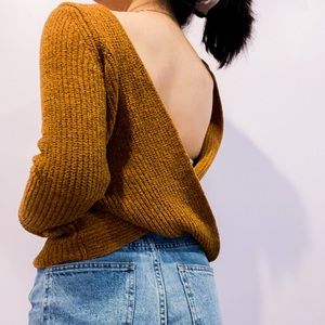 American Eagle cross back pullover sweater